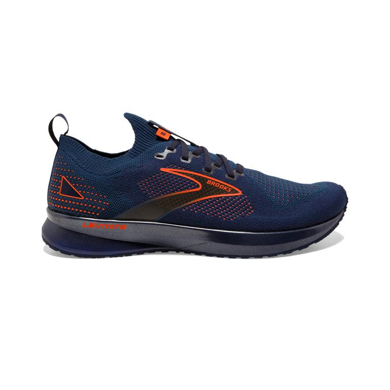 Brooks Levitate StealthFit 5 Energy-Return Men's Road Running Shoes - Peacoat/Titan/Flame (91426-VRG